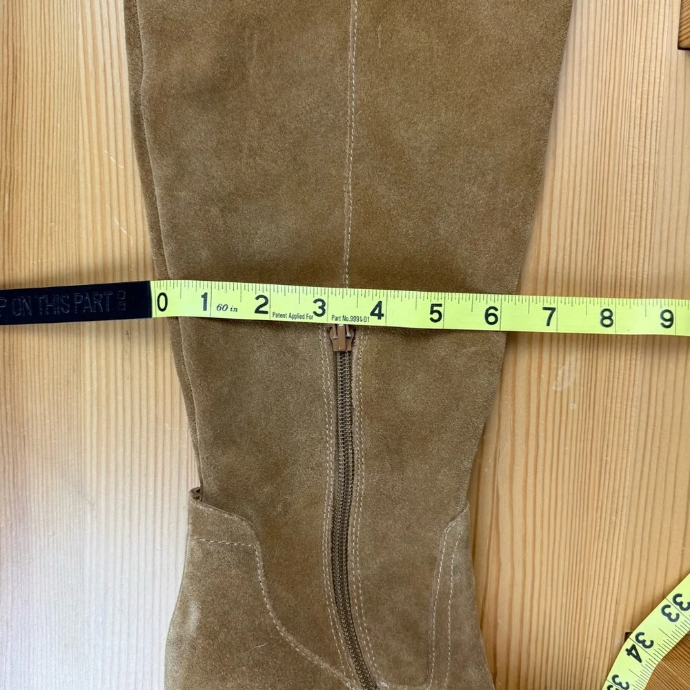 Crown Vintage Tan Suede Heeled Cowgirl Boots - Picture 14 of 16